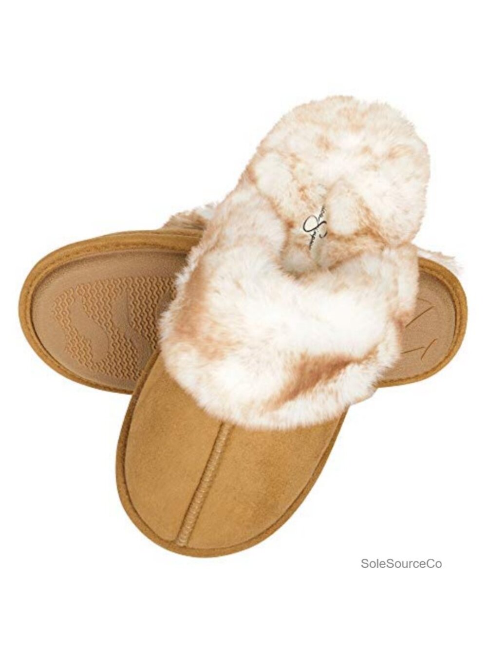 Women's Cozy Faux Fur Slippers Memory Foam Slip-On Anti-Skid Scuff
